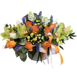 Ziedu kārba "Oranžā un zaļā simfonija"