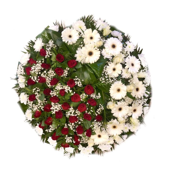 Round mourning wreath #07
