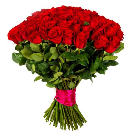 Красные Розы 70 см 101 шт.