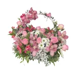 Rozā maigums ziedu groza